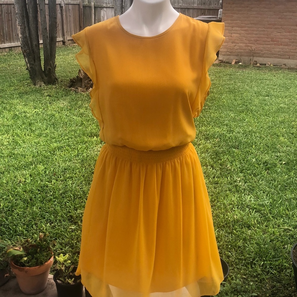Bright yellow dress